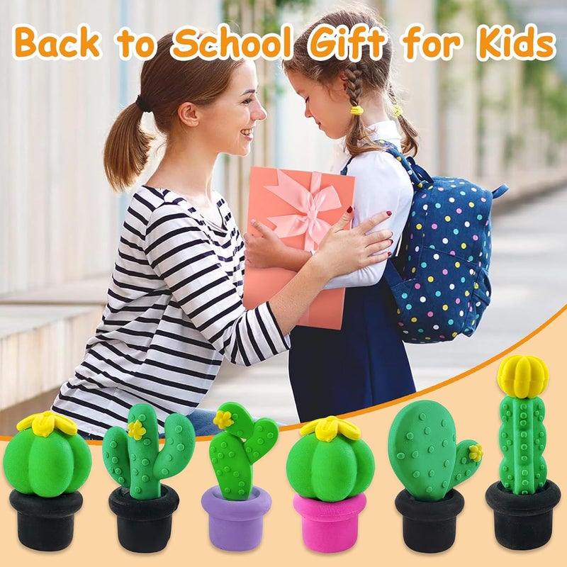 Satomoto 30 pcs Plant Erasers for Kids Classroom Prizes，Puzzle Eraser 3D Take Apart Cactus Pencil Erasers for Kids Classroom Prizes, Class Treasure Box,Game Rewards,Party Favors - Image 5